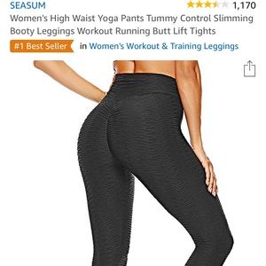 Seasum black yoga pants